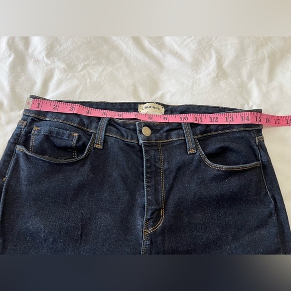 L'AGENCE | Women’s SZ 31 | Margot High Rise Ankle Skinny Jeans | Dark Wash EUC - Picture 5 of 9